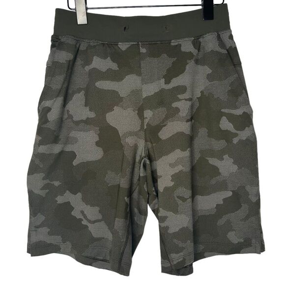 LULULEMON T.H.E. Short 7" Mesh Mesh Camo Max Dark Olive Green Small - Picture 7 of 10